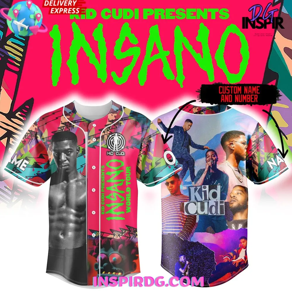 -Kid Cudi Insano World Tour Custom Baseball Jersey