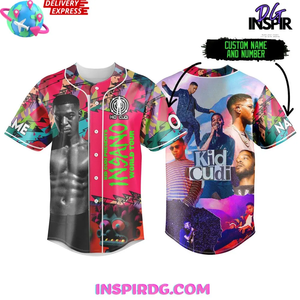 -Kid Cudi Insano World Tour Custom Baseball Jersey