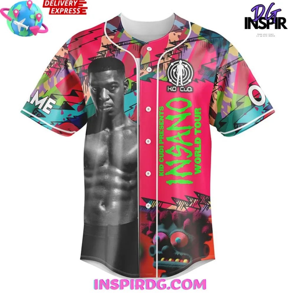 -Kid Cudi Insano World Tour Custom Baseball Jersey