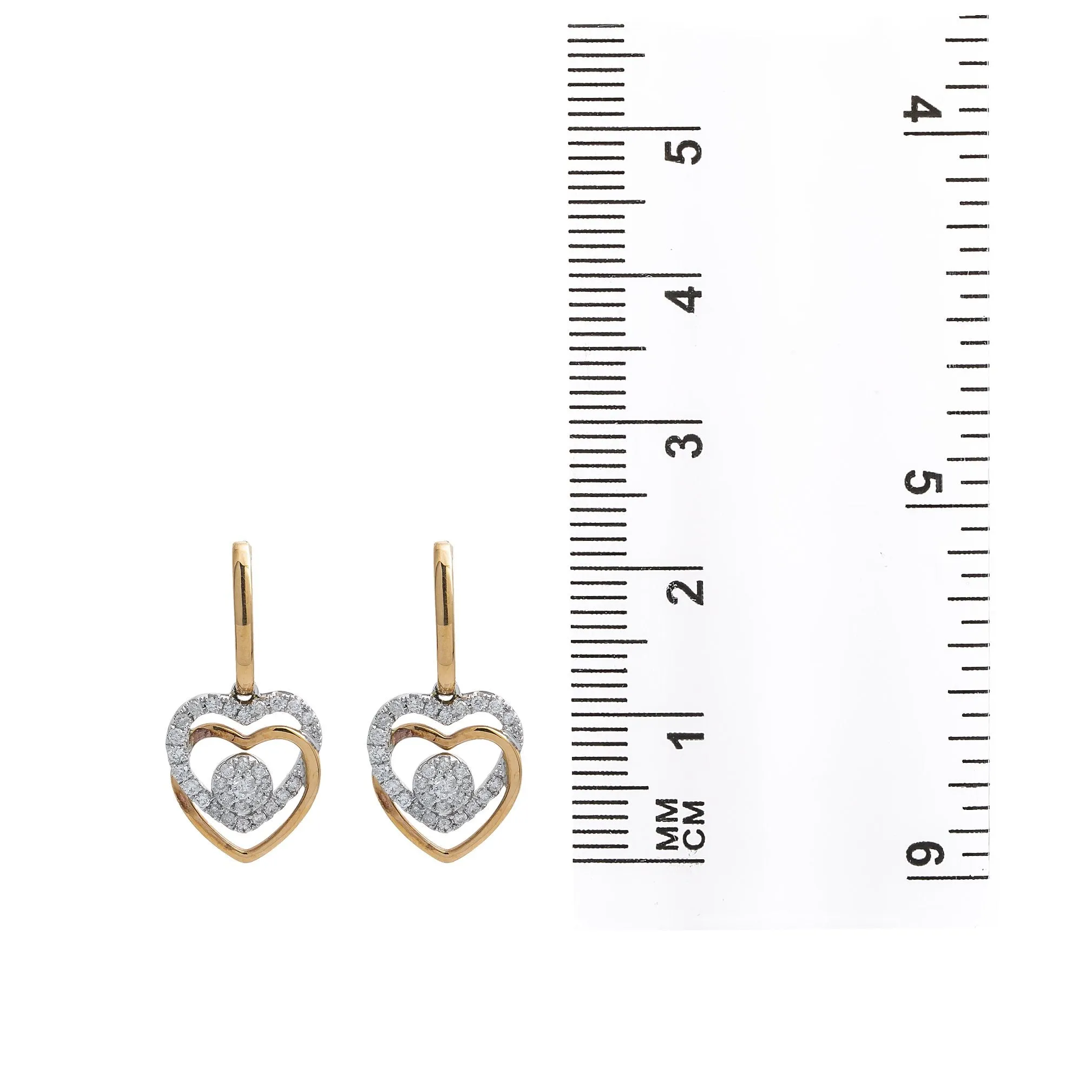 18K Rose Gold Earrings Women's 0.43 CT Diamondisicing