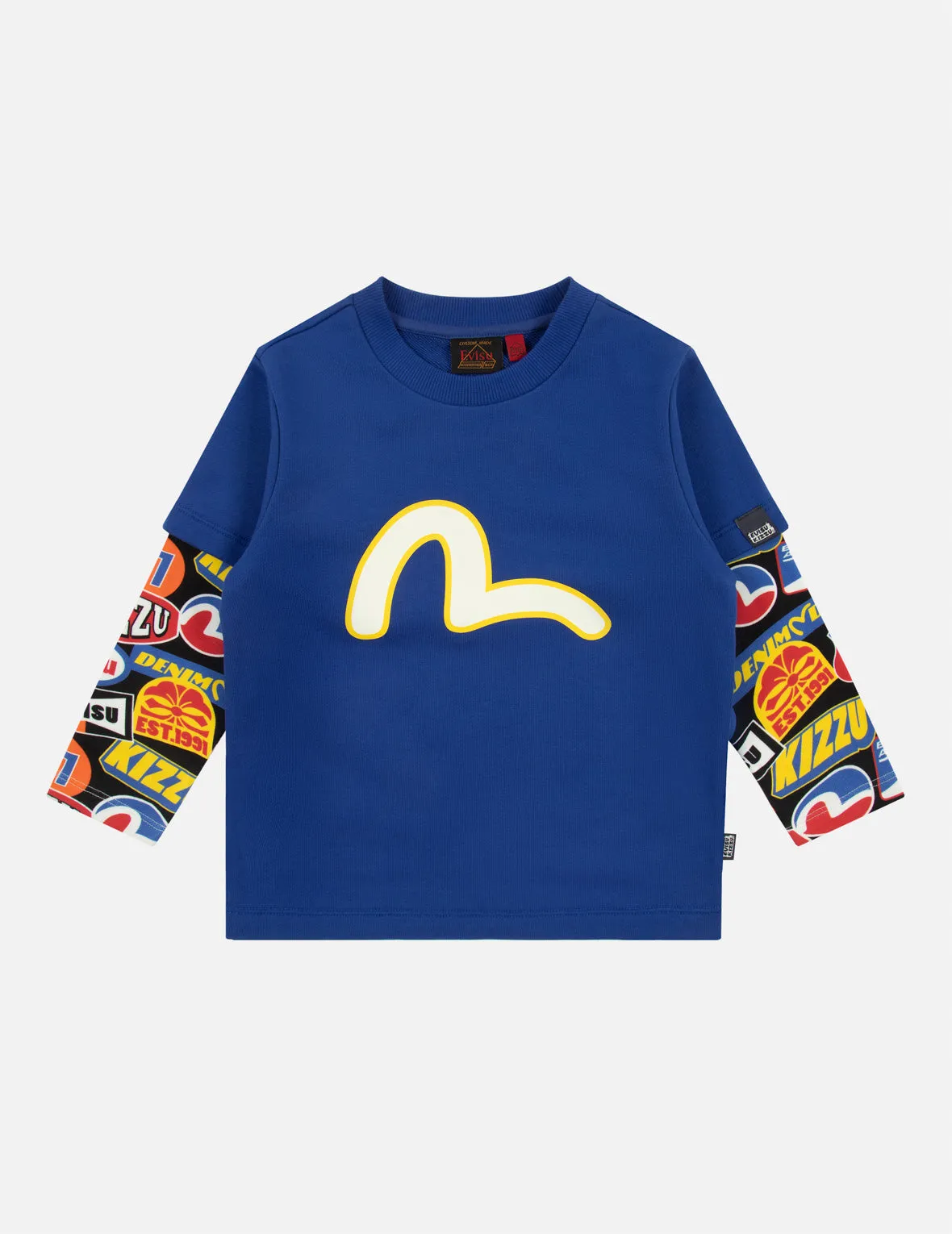 2-in-1 Seagull an Racing Badge Print Regular Fit Sweatshirt