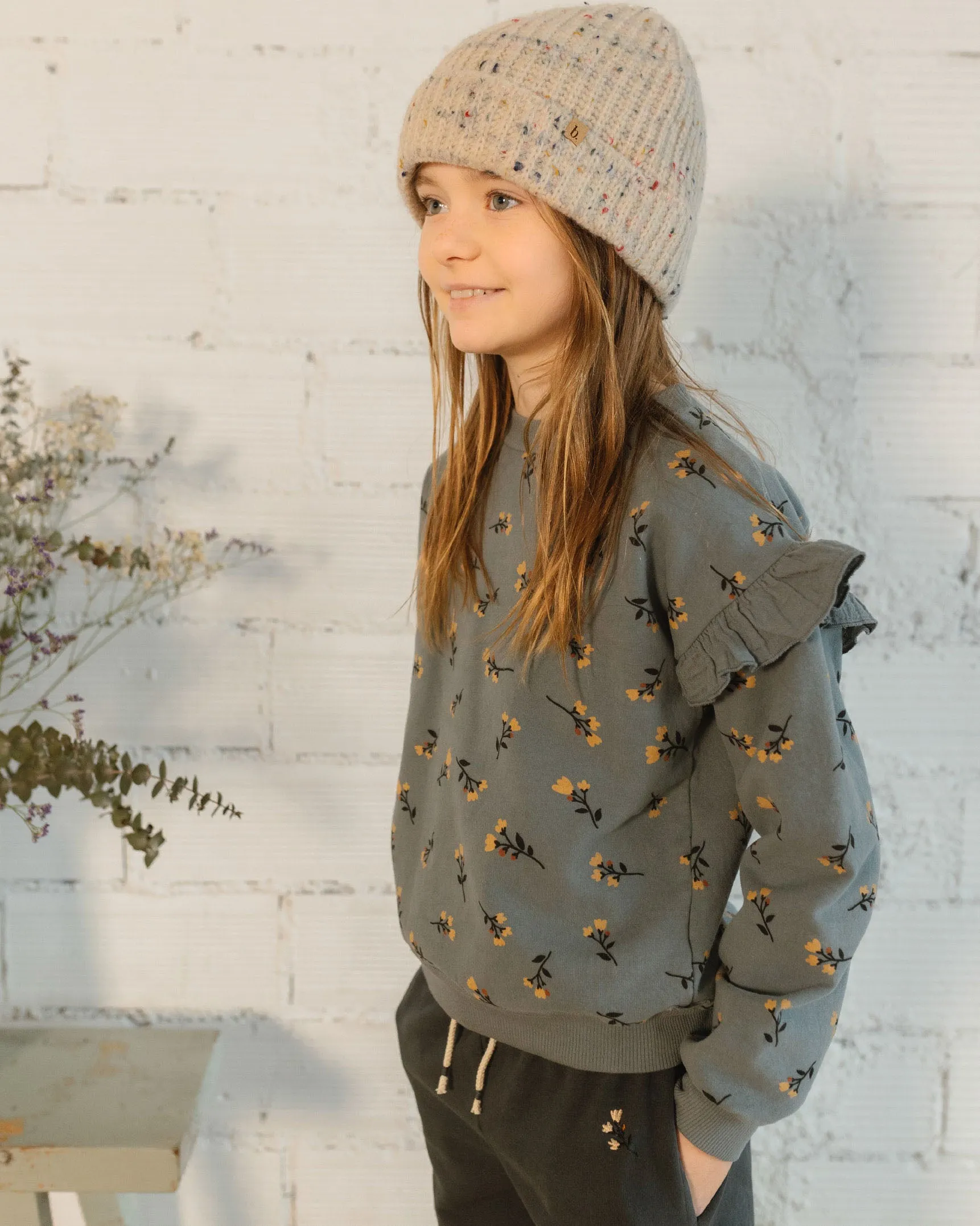 6619 Elephant Print Folk Sweatshirt