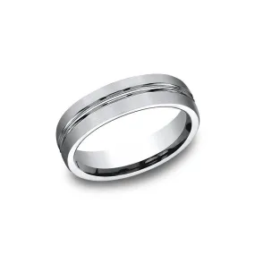 6mm Cobalt Chrome Satin Finish Men's Wedding Band