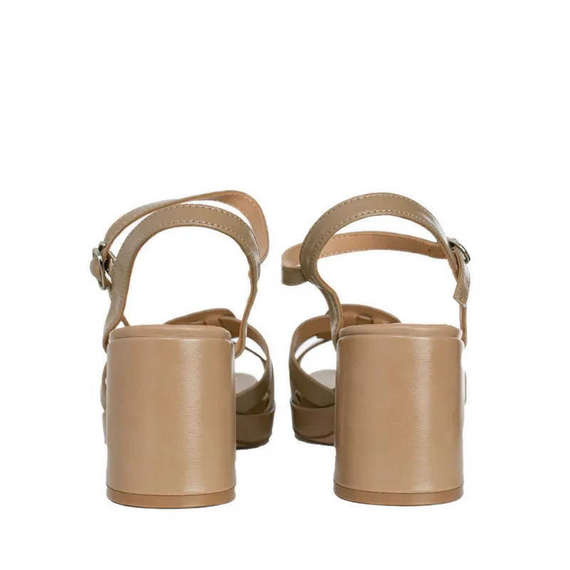 9AB03-CAM Sandal Heels - Camel