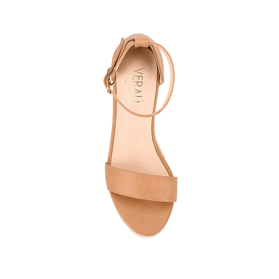 Amena Rope Wedges - Caramel