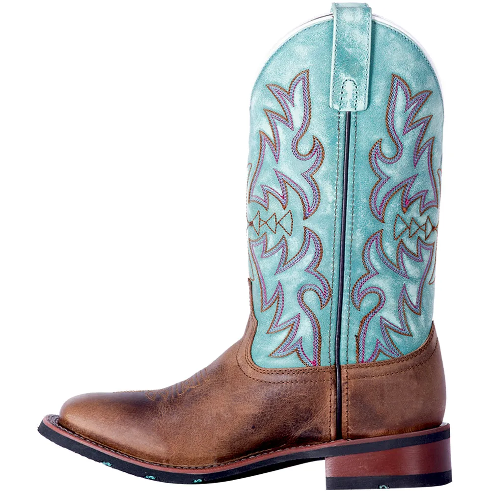 Anita Embroidered Square Toe Cowboy Boots