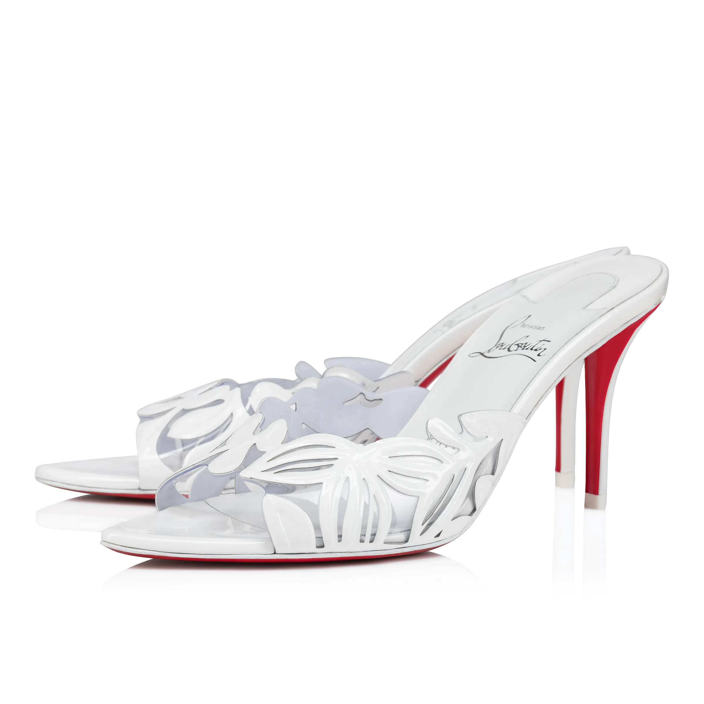 Apostropha Mule Petunia 80 mm Mules - PVC and patent leather - White - Women