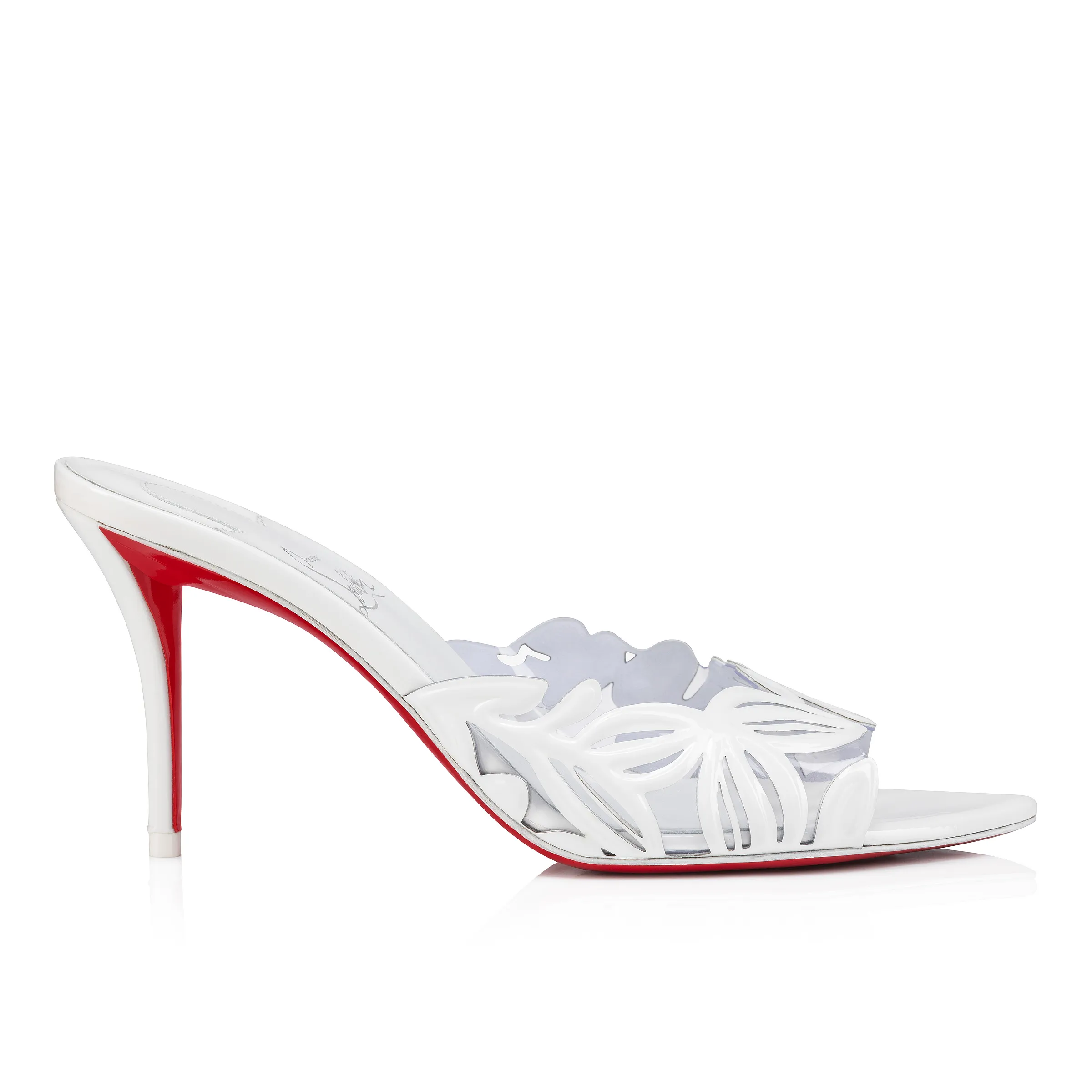 Apostropha Mule Petunia 80 mm Mules - PVC and patent leather - White - Women