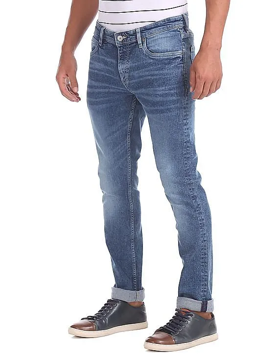 Arrow Sports Slim Fit Stone Wash Jeans