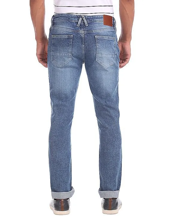 Arrow Sports Slim Fit Stone Wash Jeans