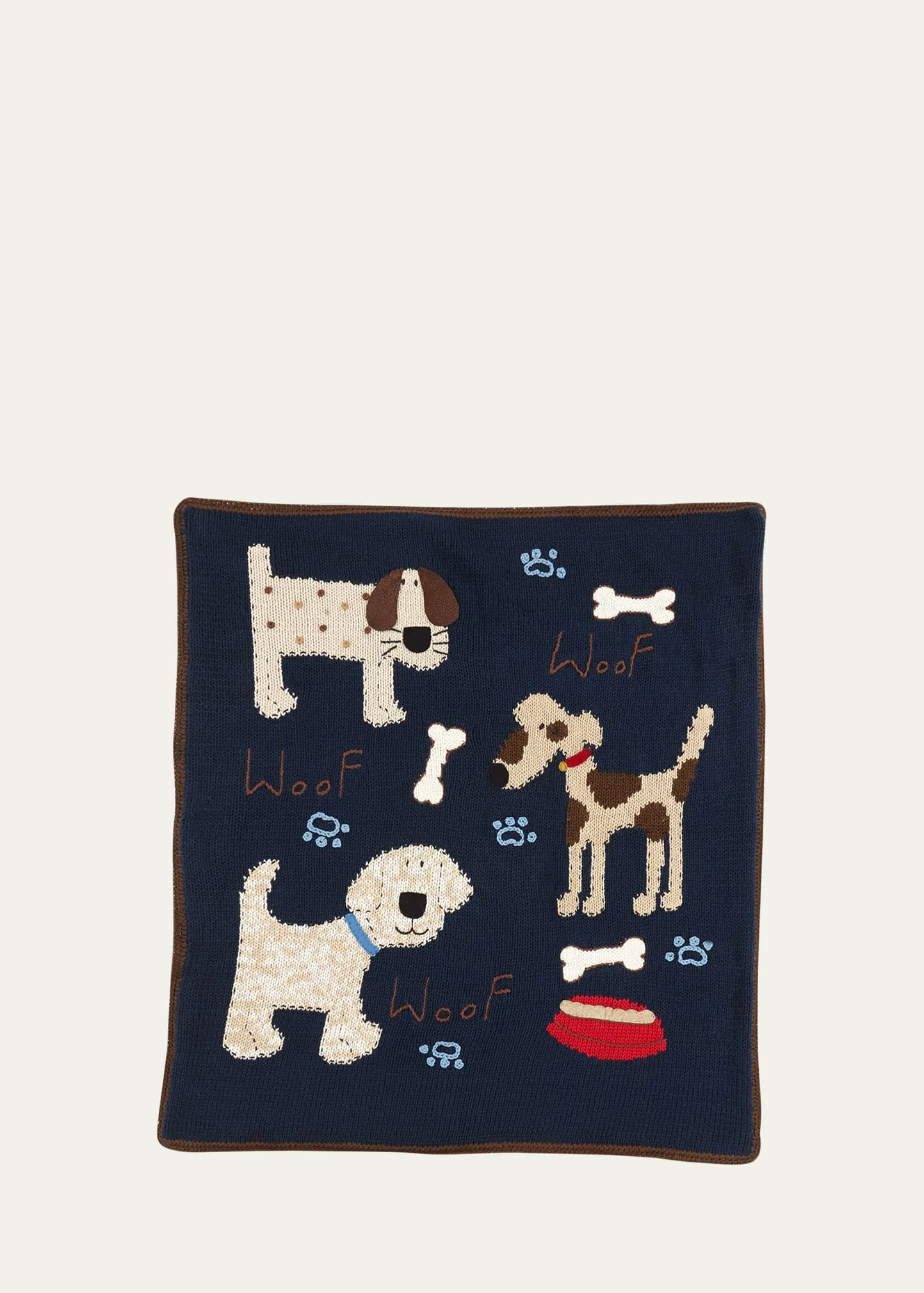 Art Walk Kid's Woof Woof Knit Blanket