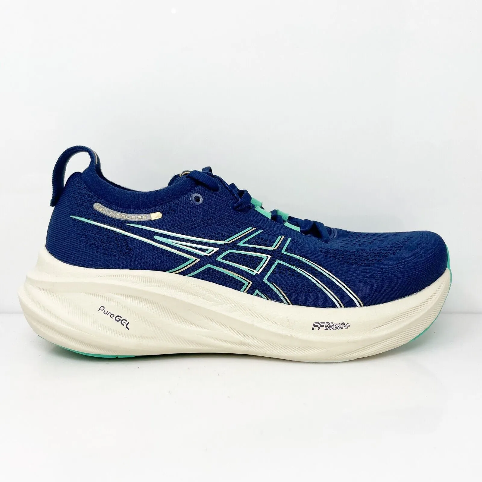 Asics Womens Gel Nimbus 26 1012B601 Blue Running Shoes Sneakers Size 7.5