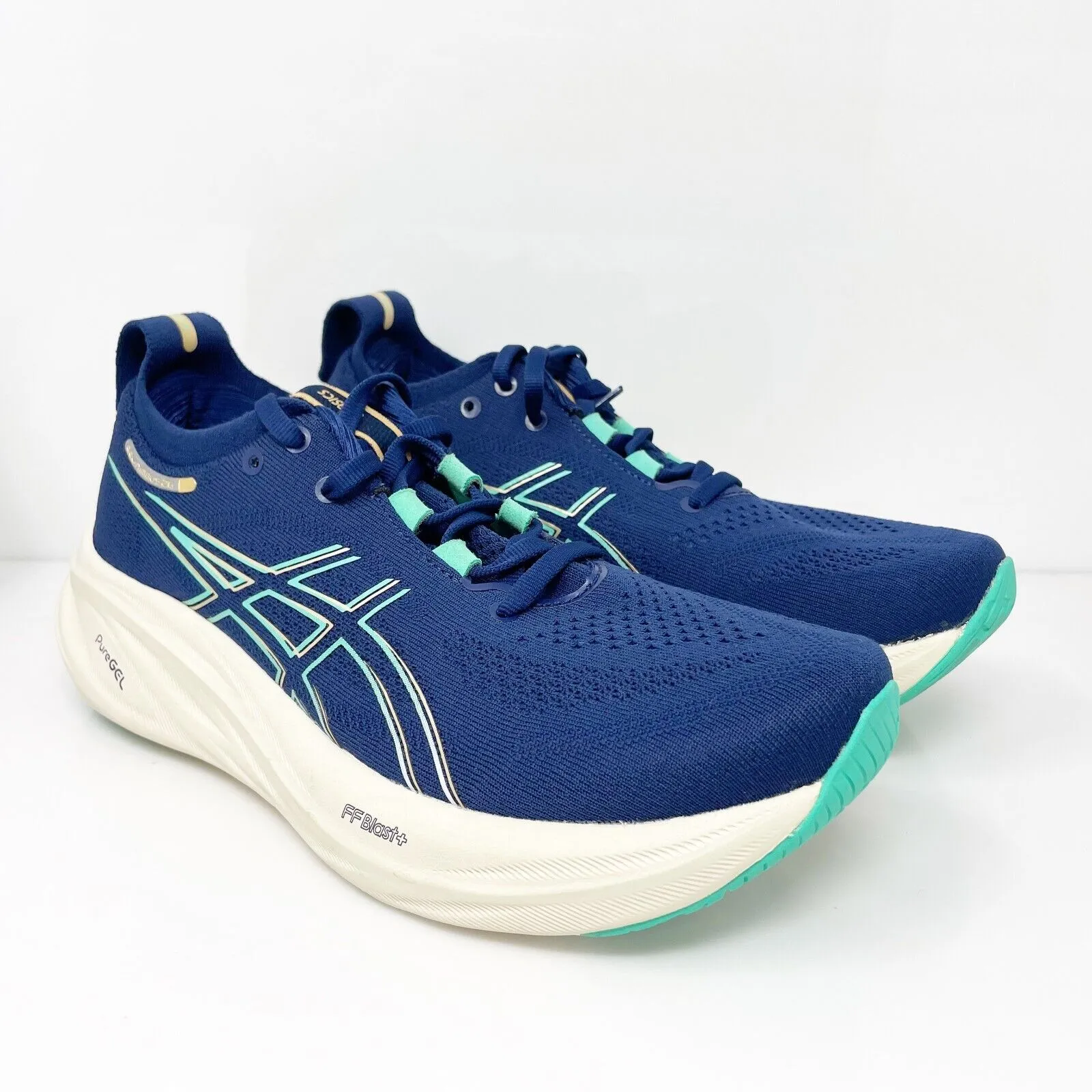 Asics Womens Gel Nimbus 26 1012B601 Blue Running Shoes Sneakers Size 7.5