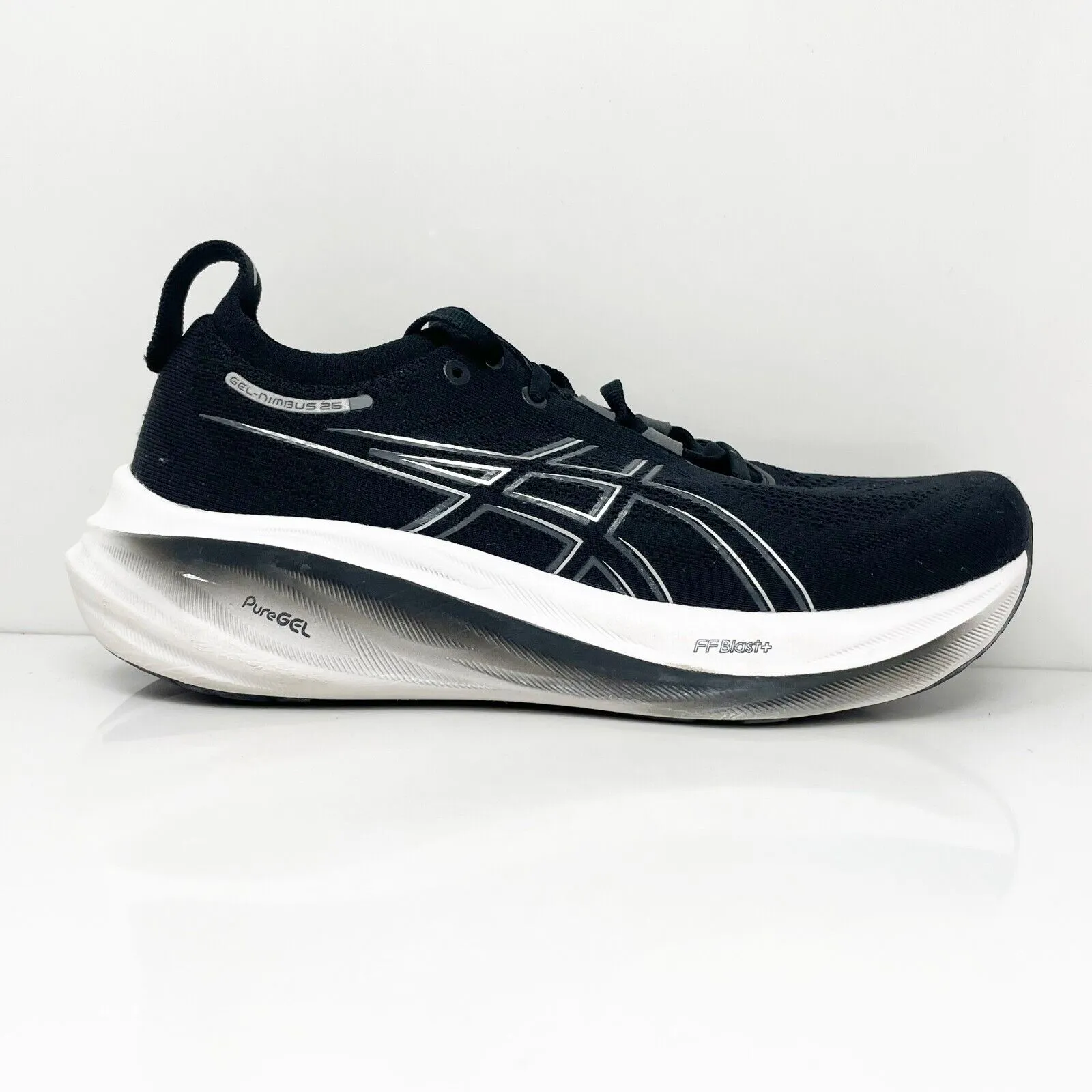 Asics Womens Gel Nimbus 26 1012B602 Black Running Shoes Sneakers Size 9 W