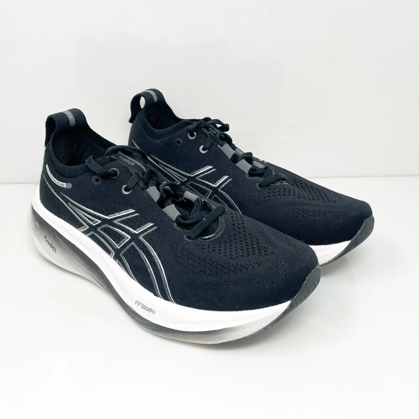 Asics Womens Gel Nimbus 26 1012B602 Black Running Shoes Sneakers Size 9 W