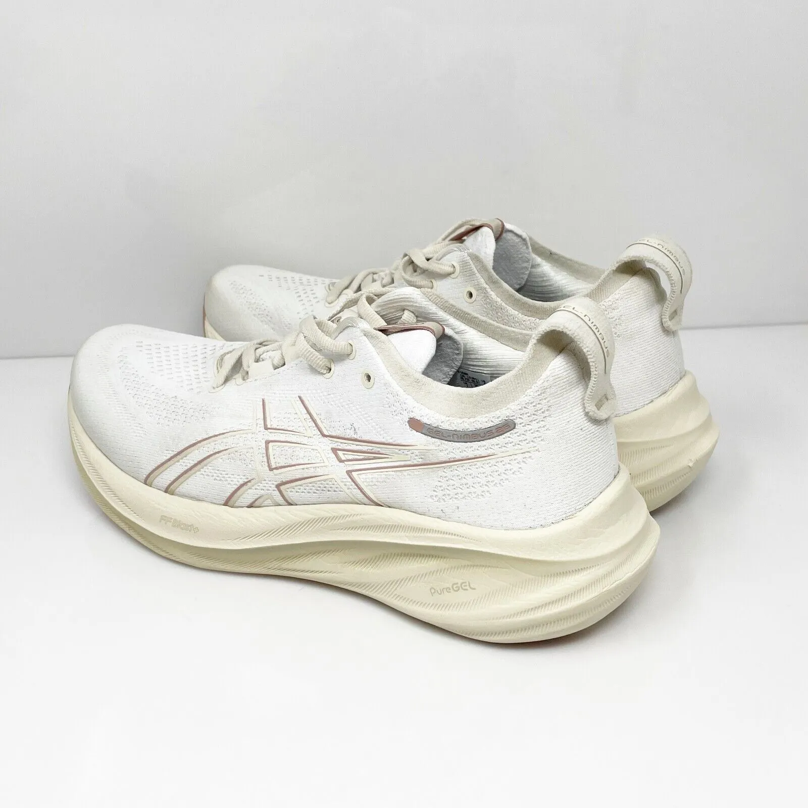 Asics Womens Gel Nimbus 26 1012B693 White Running Shoes Sneakers Size 9