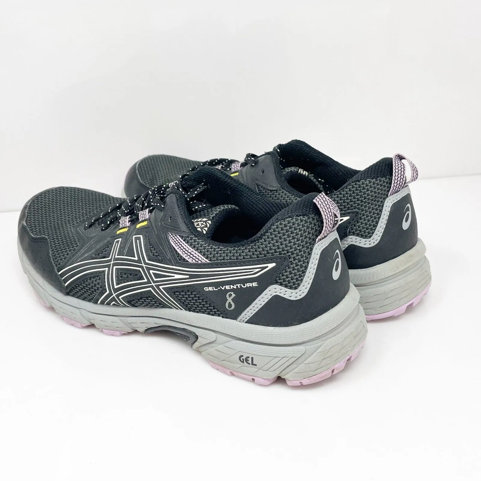 Asics Womens Gel Venture 8 1012A706 Black Running Shoes Sneakers Size 9 .5 W