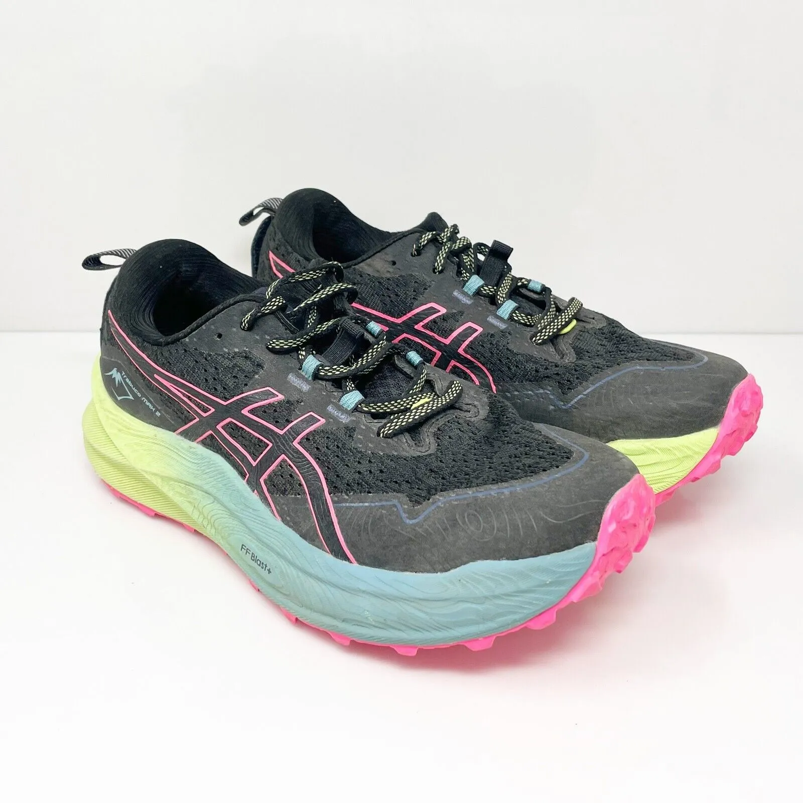 Asics Womens Trabuco Max 2 1012B426 Black Running Shoes Sneakers Size 9.5