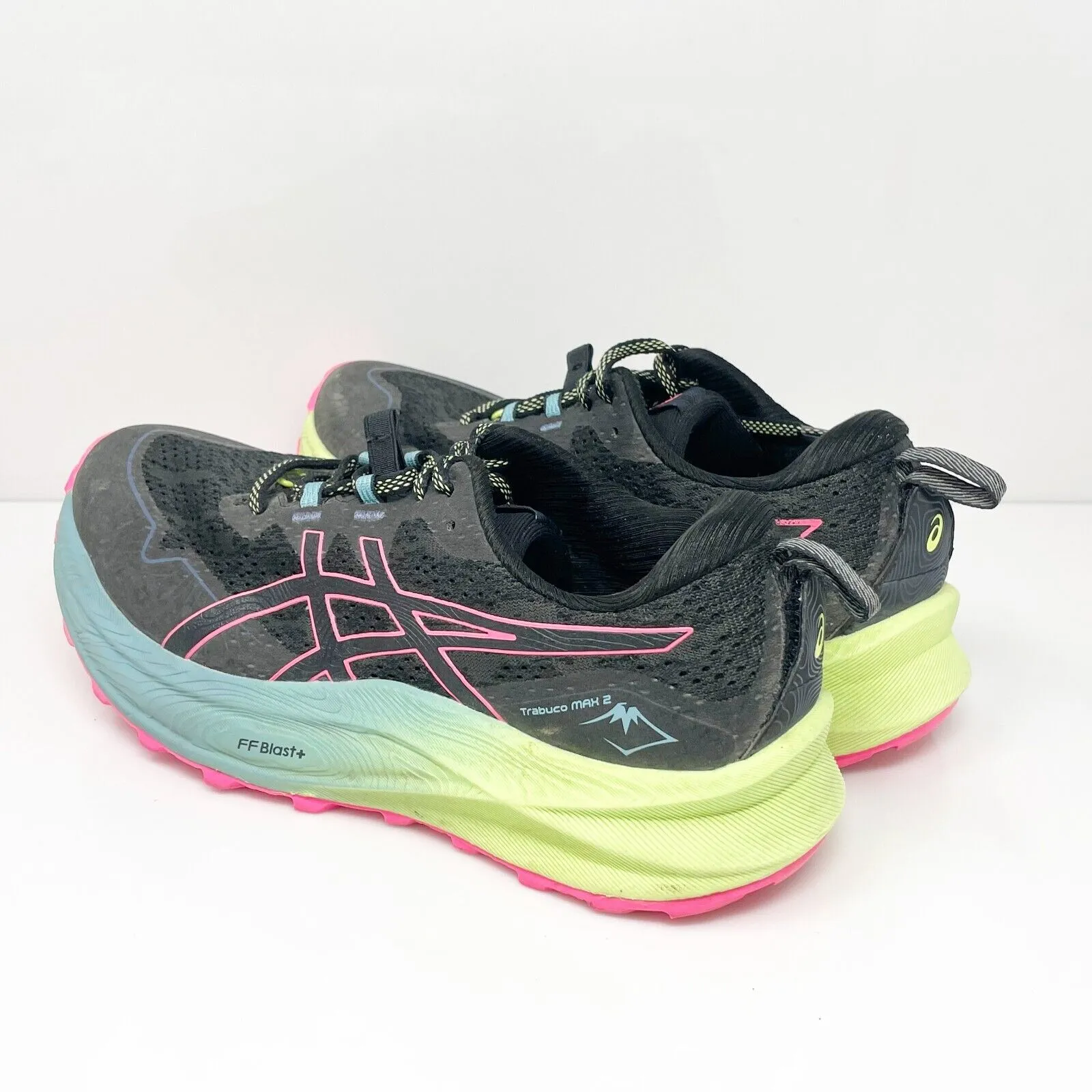 Asics Womens Trabuco Max 2 1012B426 Black Running Shoes Sneakers Size 9.5