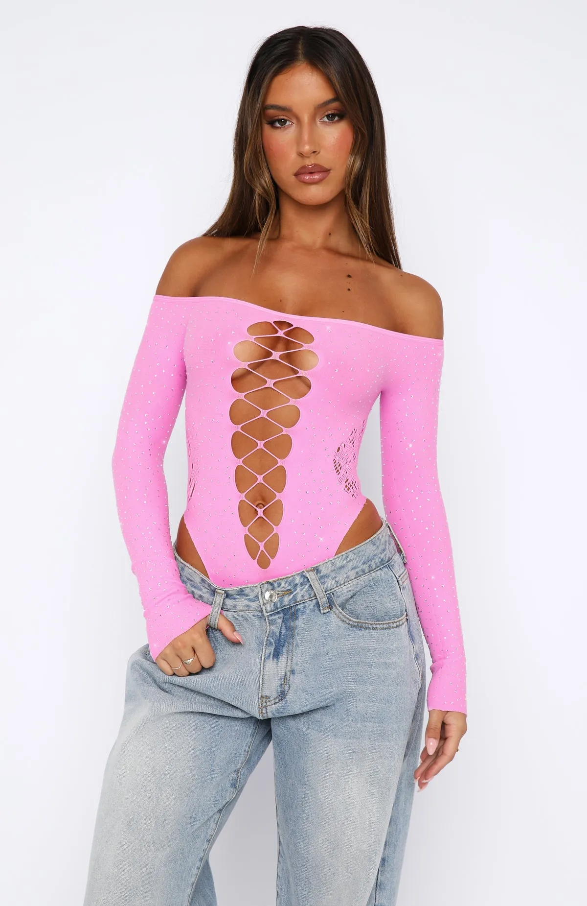 Atmosphere Pink Long Sleeve Bodysuit