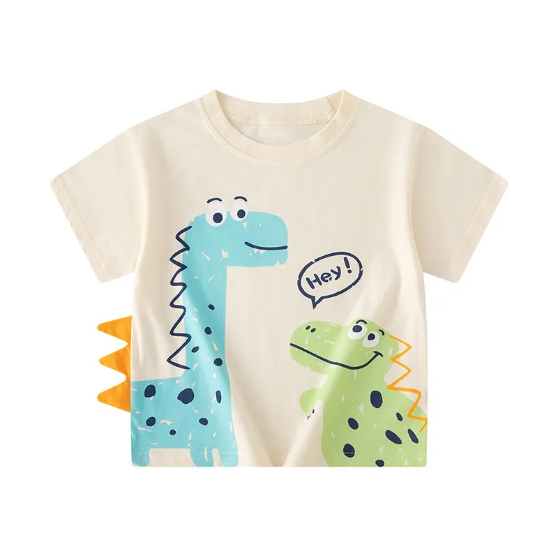 Dinosaur Print Tops for Baby Boys Wholesale 240409274