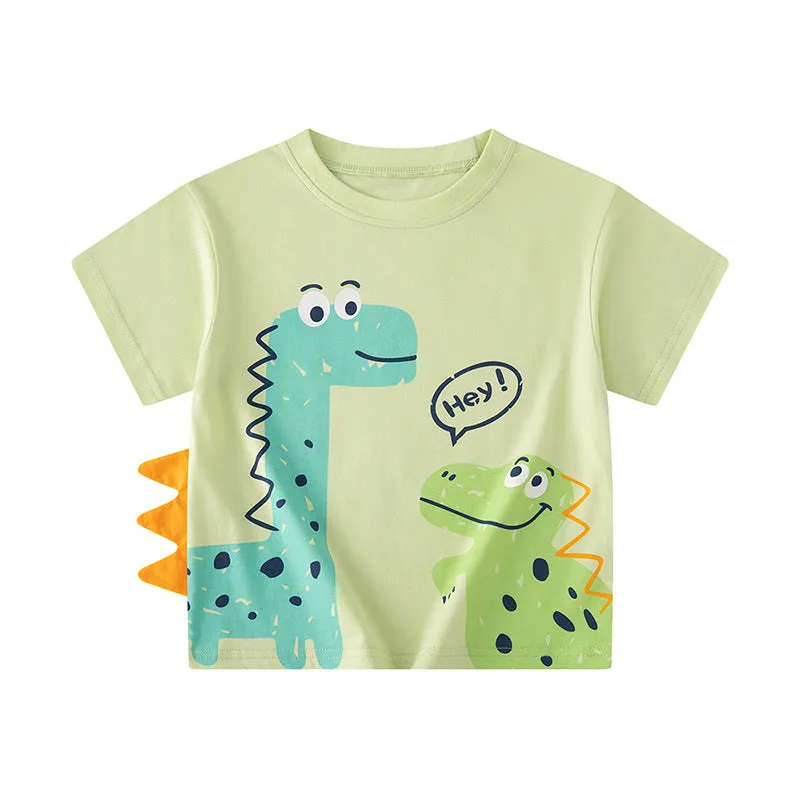 Dinosaur Print Tops for Baby Boys Wholesale 240409274