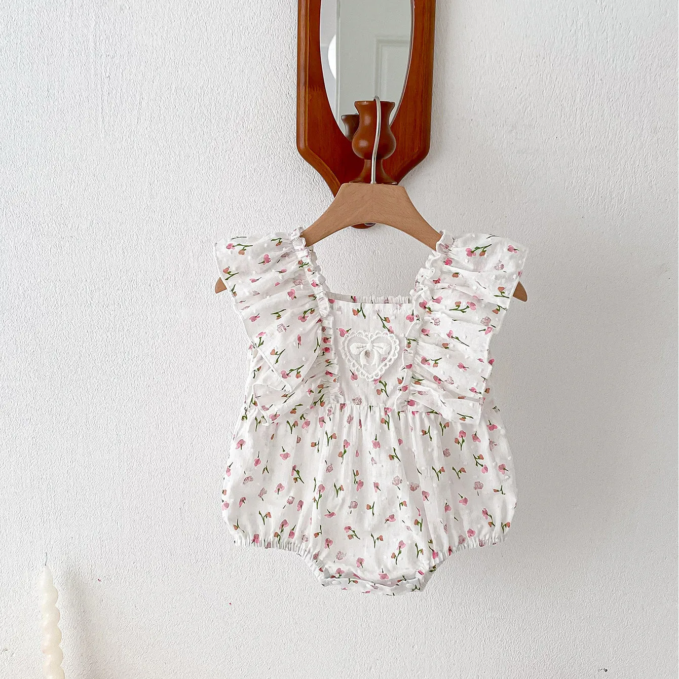 240301146 Wholesale Flower Print Rompers for Baby Girls