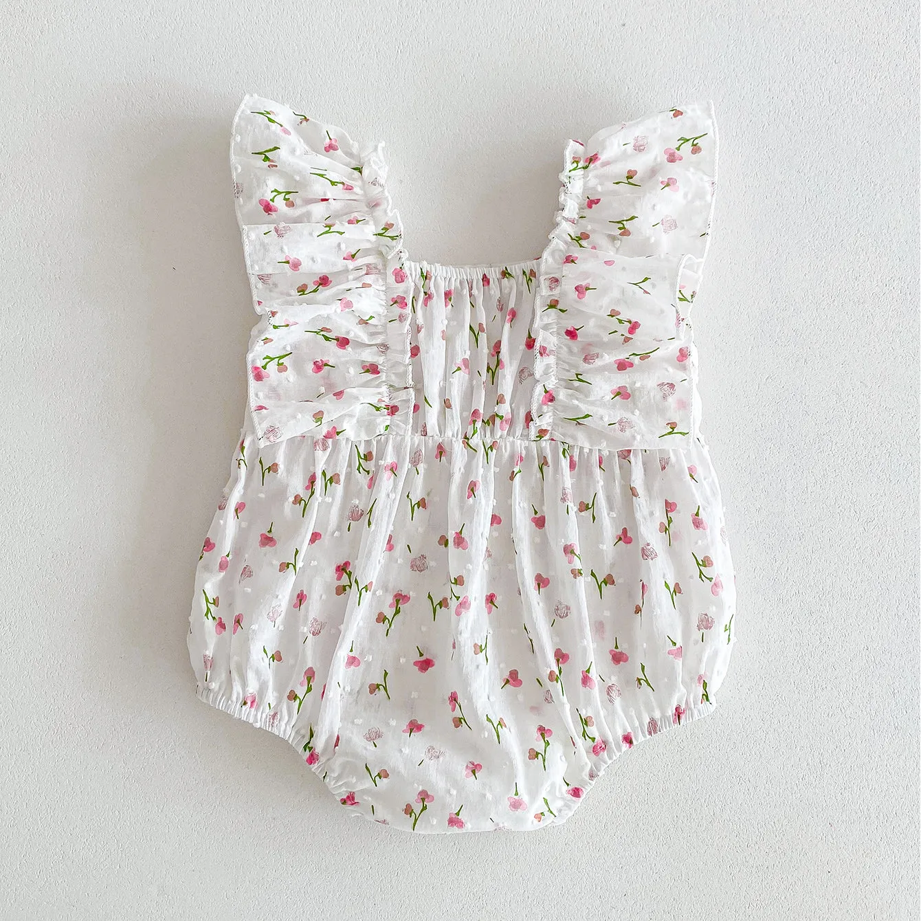 240301146 Wholesale Flower Print Rompers for Baby Girls