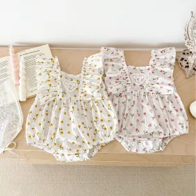 240301146 Wholesale Flower Print Rompers for Baby Girls