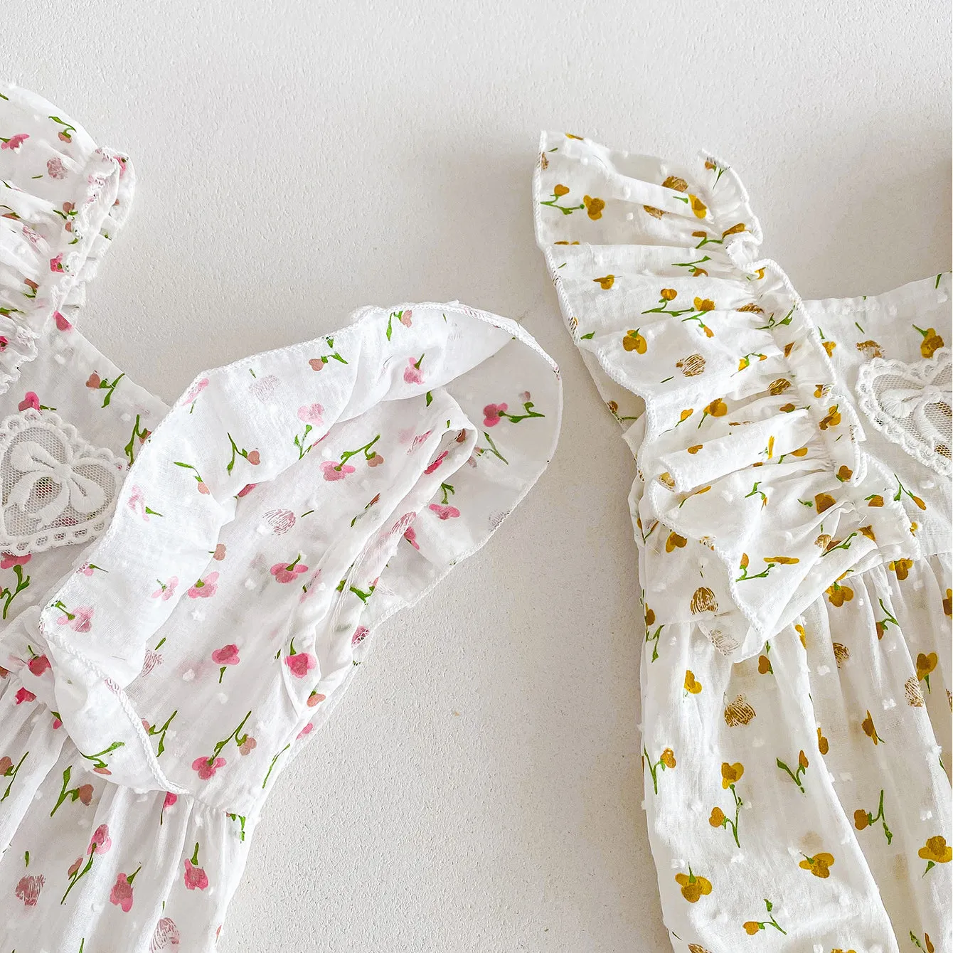 240301146 Wholesale Flower Print Rompers for Baby Girls