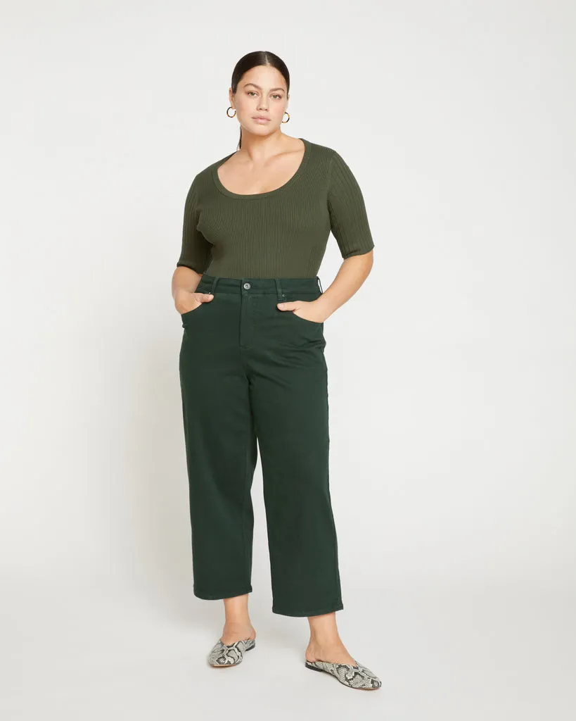 Bae Boyfriend Crop Jeans - Forest Green