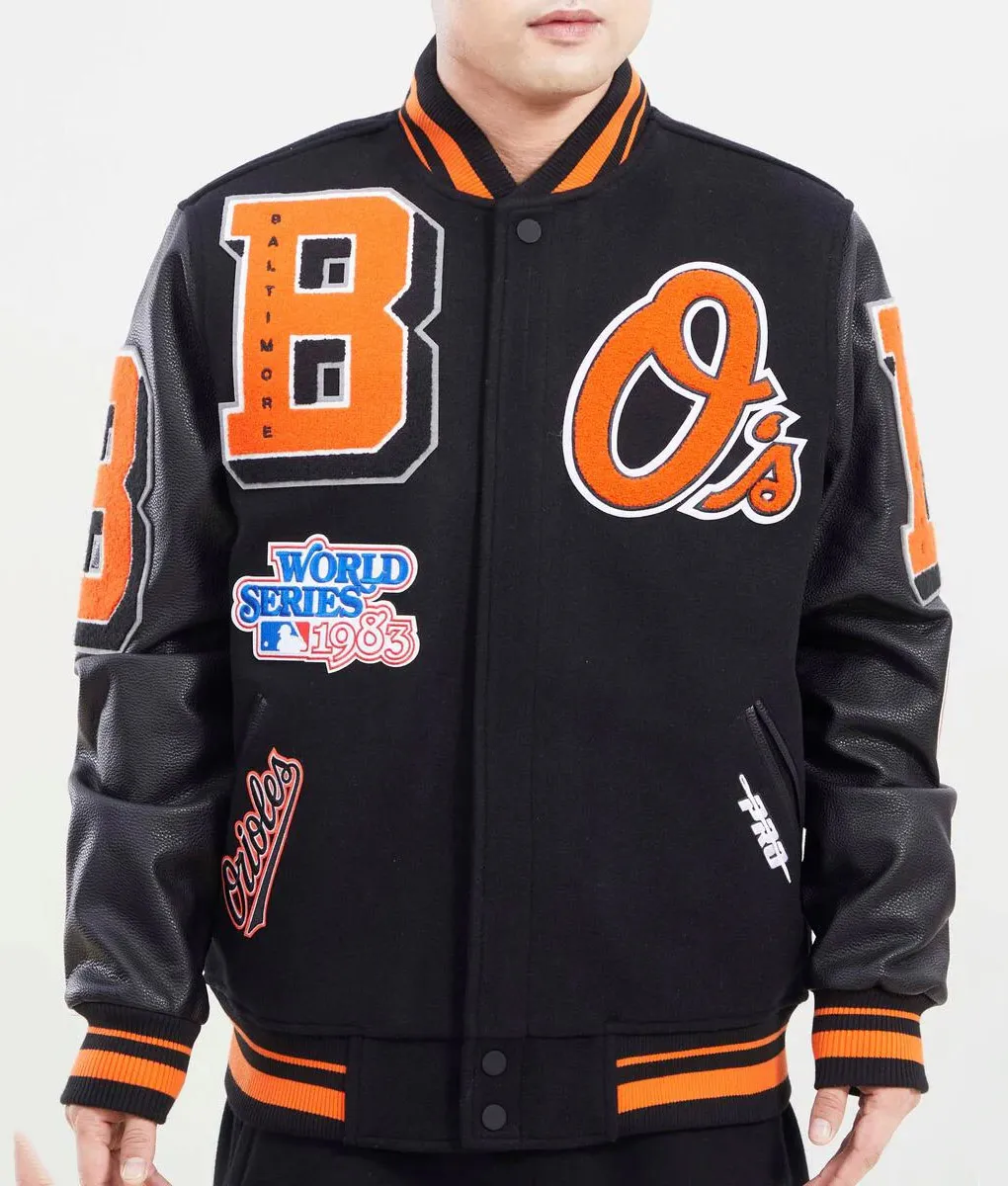 Baltimore Orioles Team Leather Varsity Coat