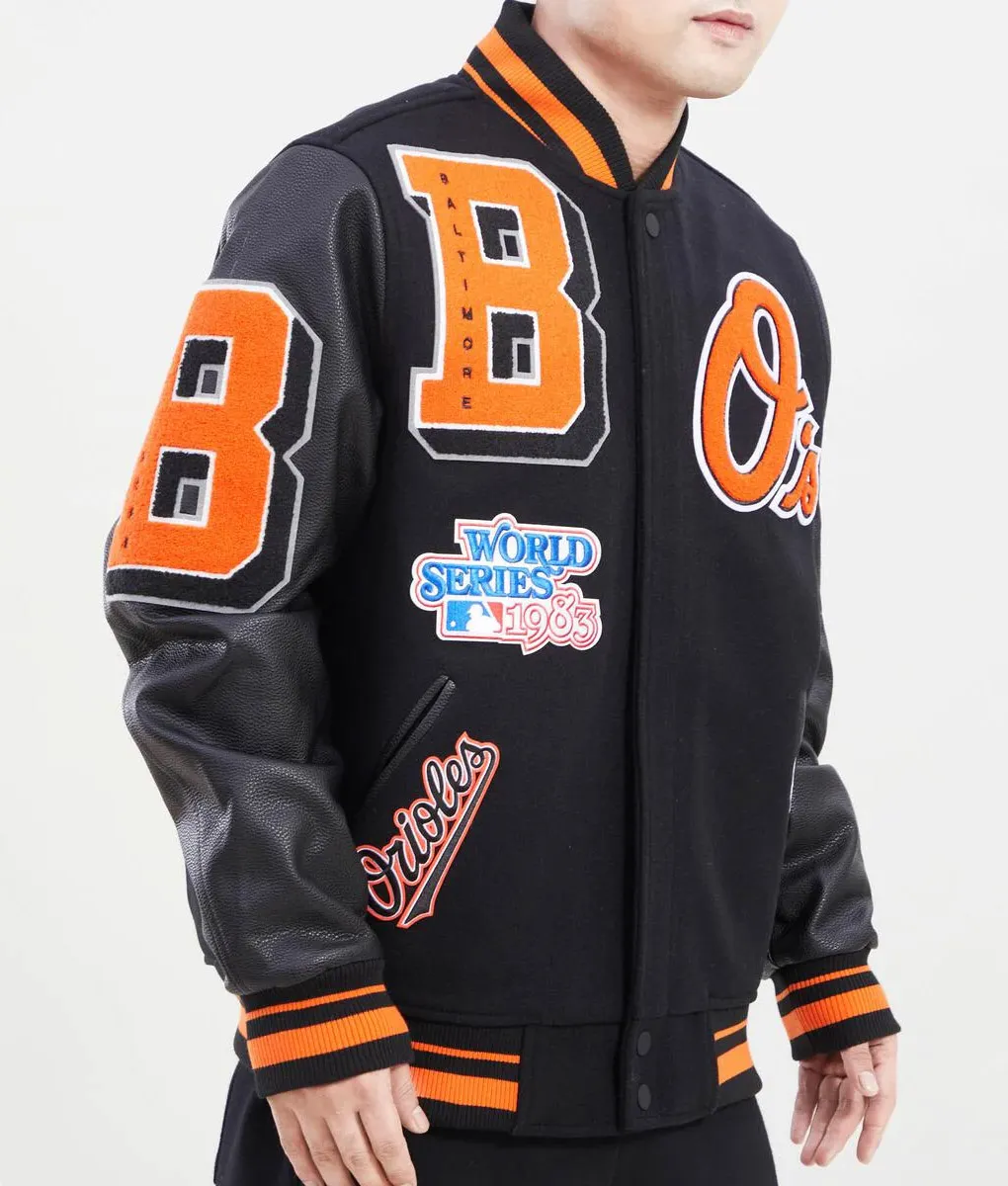 Baltimore Orioles Team Leather Varsity Coat