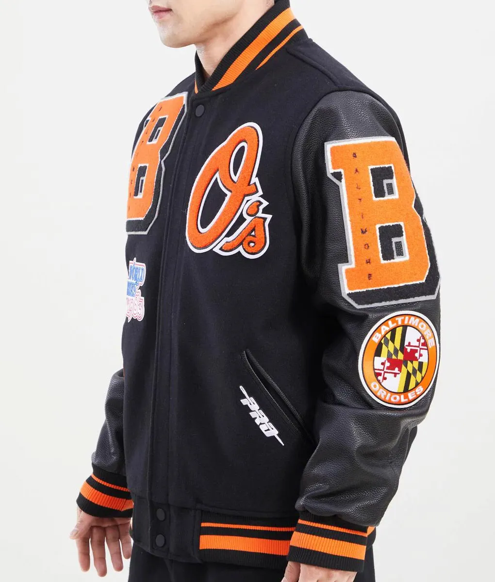 Baltimore Orioles Team Leather Varsity Coat