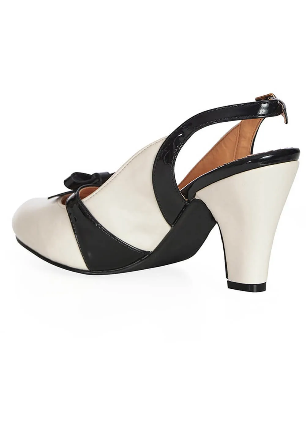 Banned Christy 50's Slingback Pumps Cream