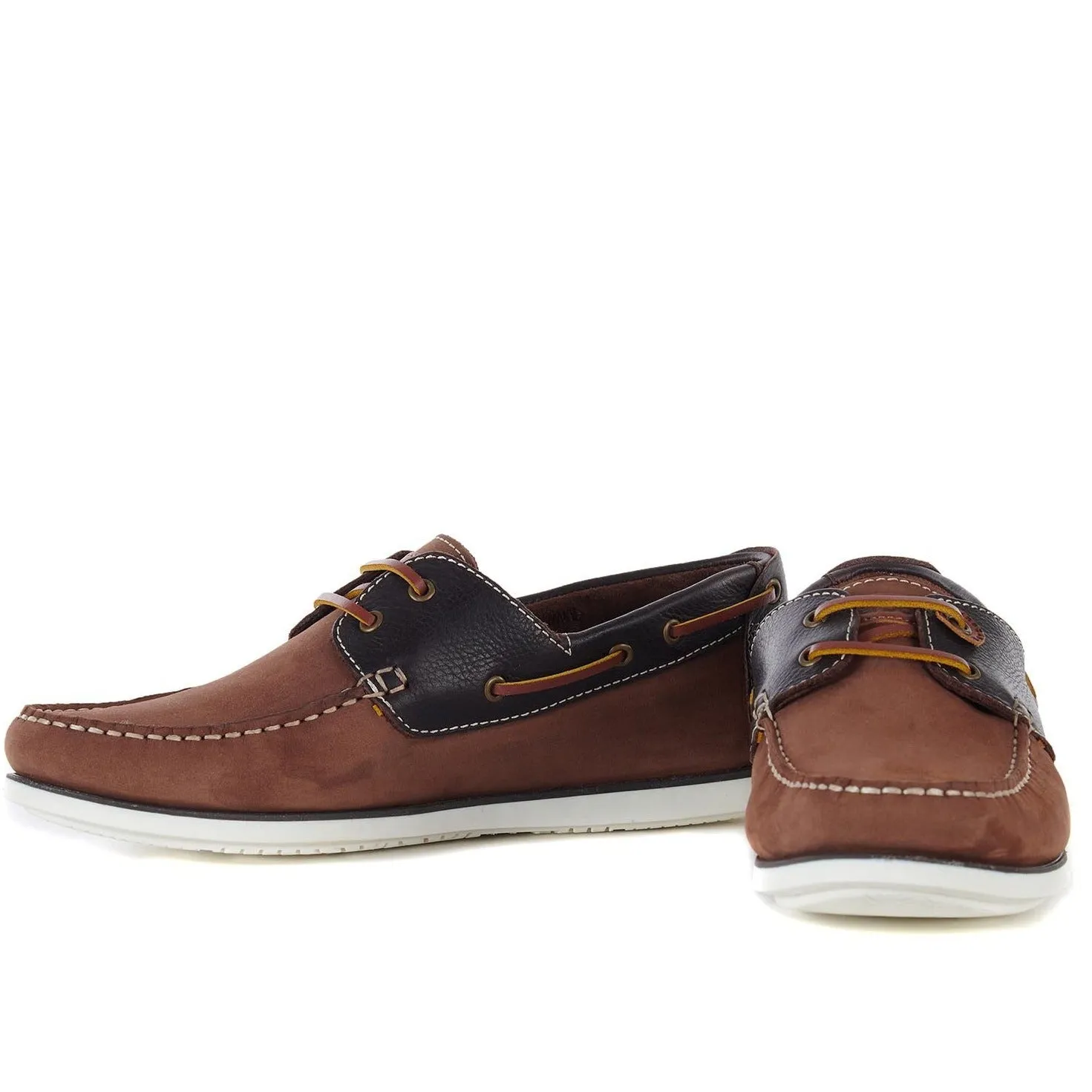 BARBOUR WAKE BOAT SHOES BRANDY