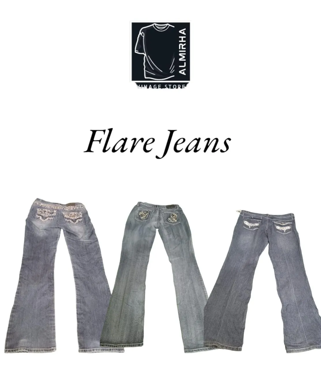 Beautiful Design Flare Jeans 10 Pcs