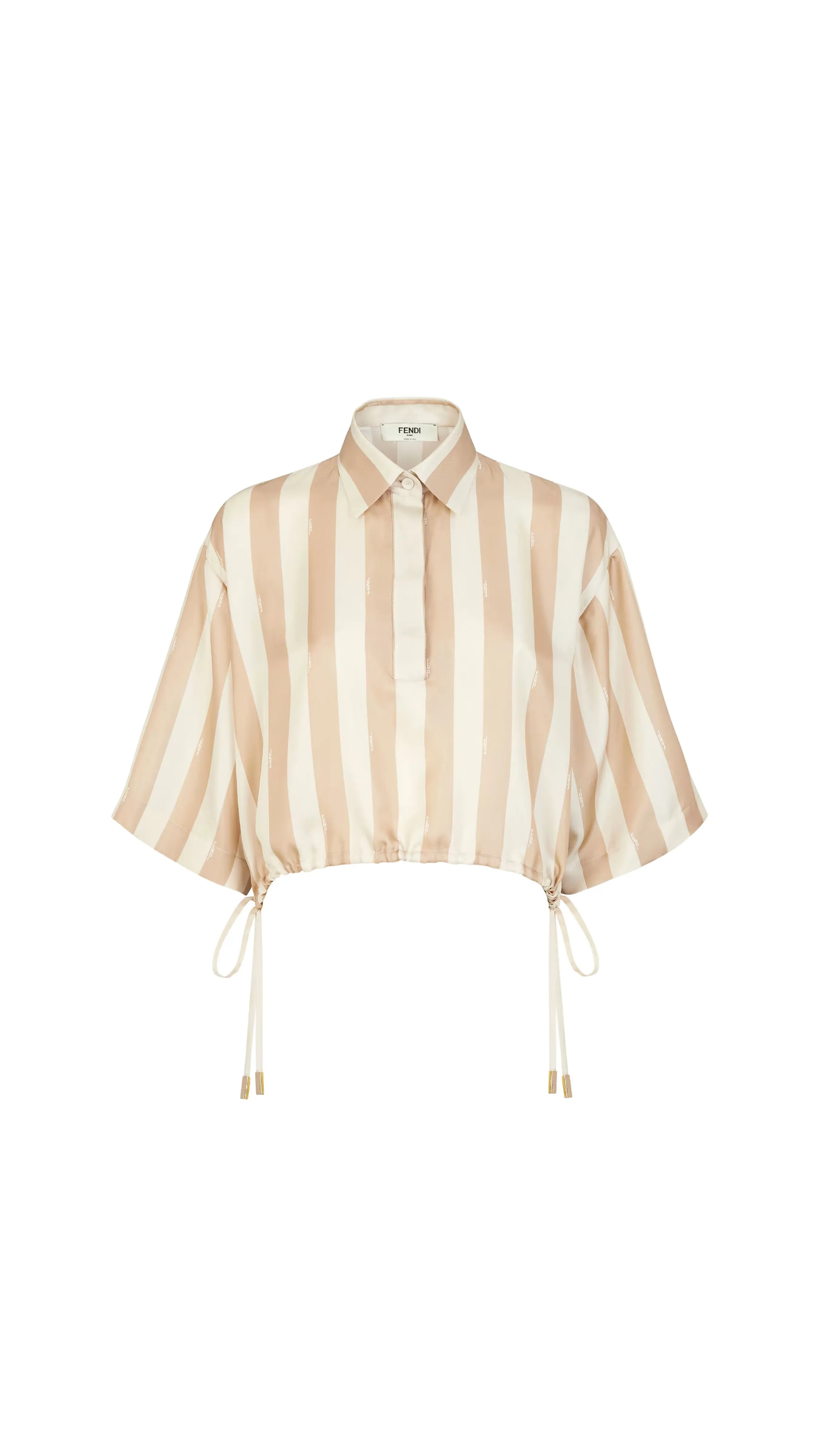 Pequin Silk Blouse in Beige