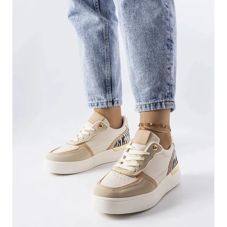 Beige platform sneakers from Tooele