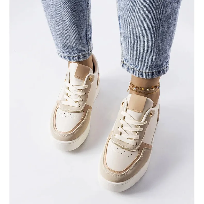 Beige platform sneakers from Tooele