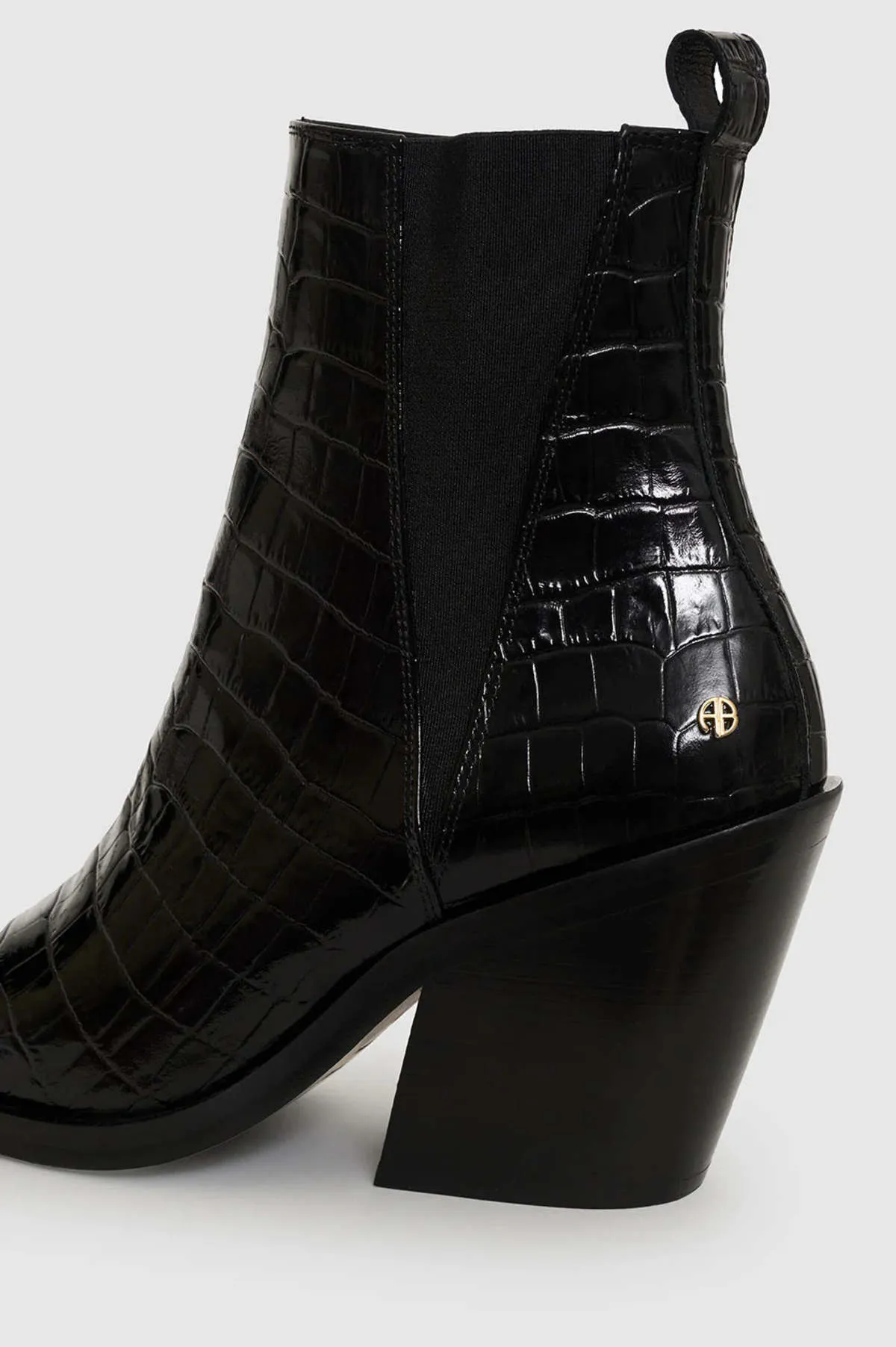 Black Embossed Bekah Boots