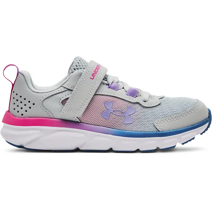 Big Girl Under Armour Assert 9 A/C in Halo Gray/White/Vivid Lilac