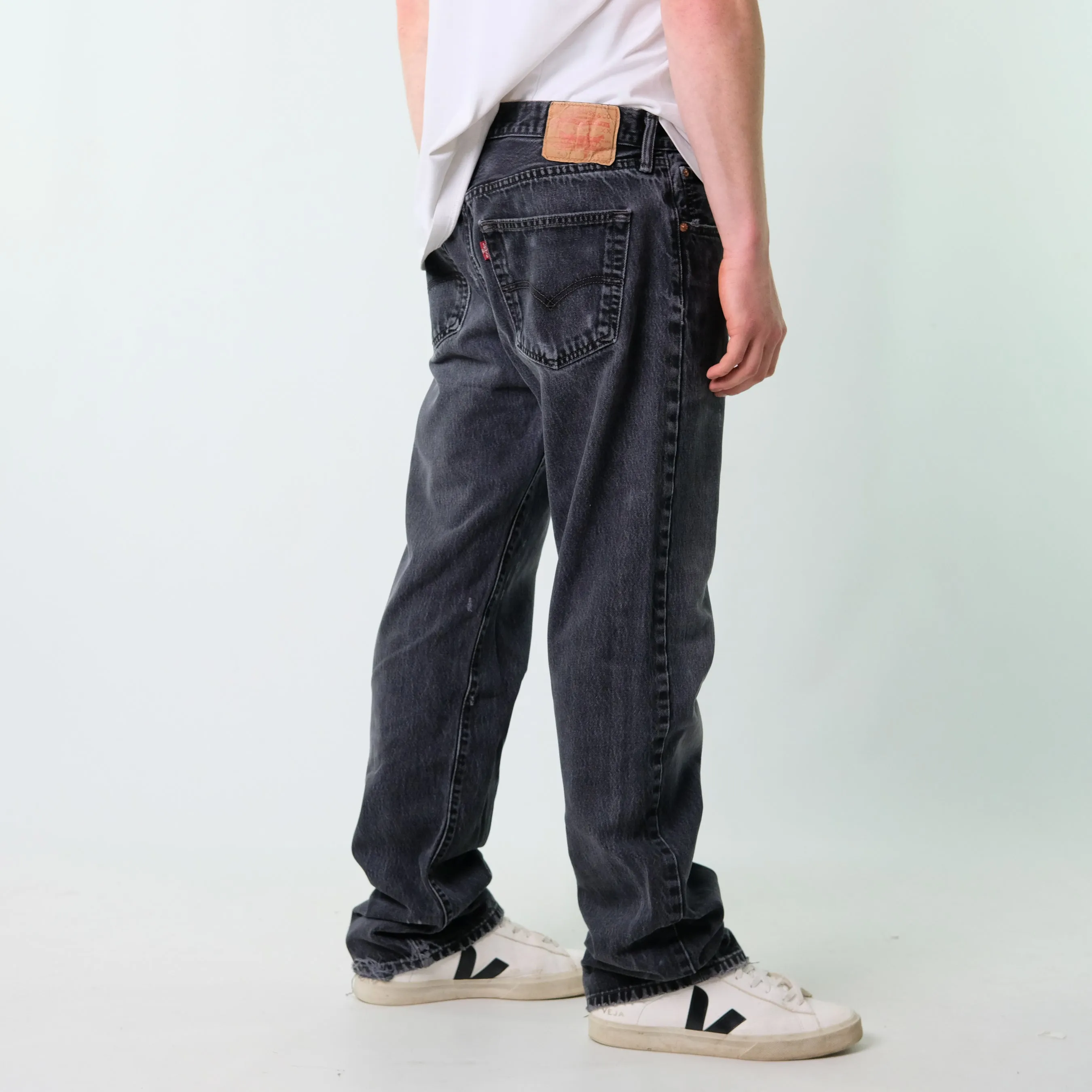 Black 90s Levi's Denim Jeans Baggy Pants (36x34)