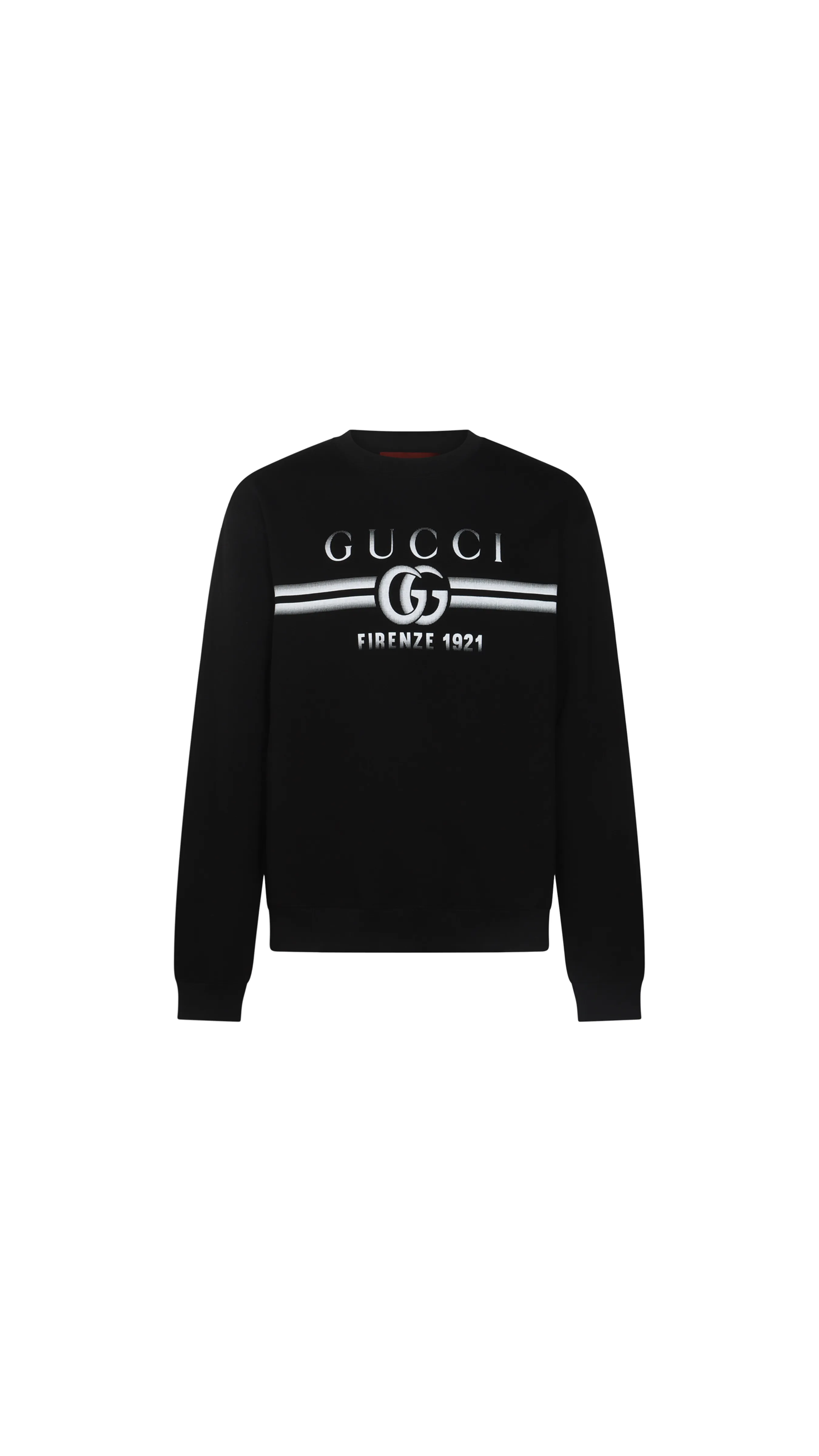 Black Crewneck Sweatshirt with Print - Shop Now