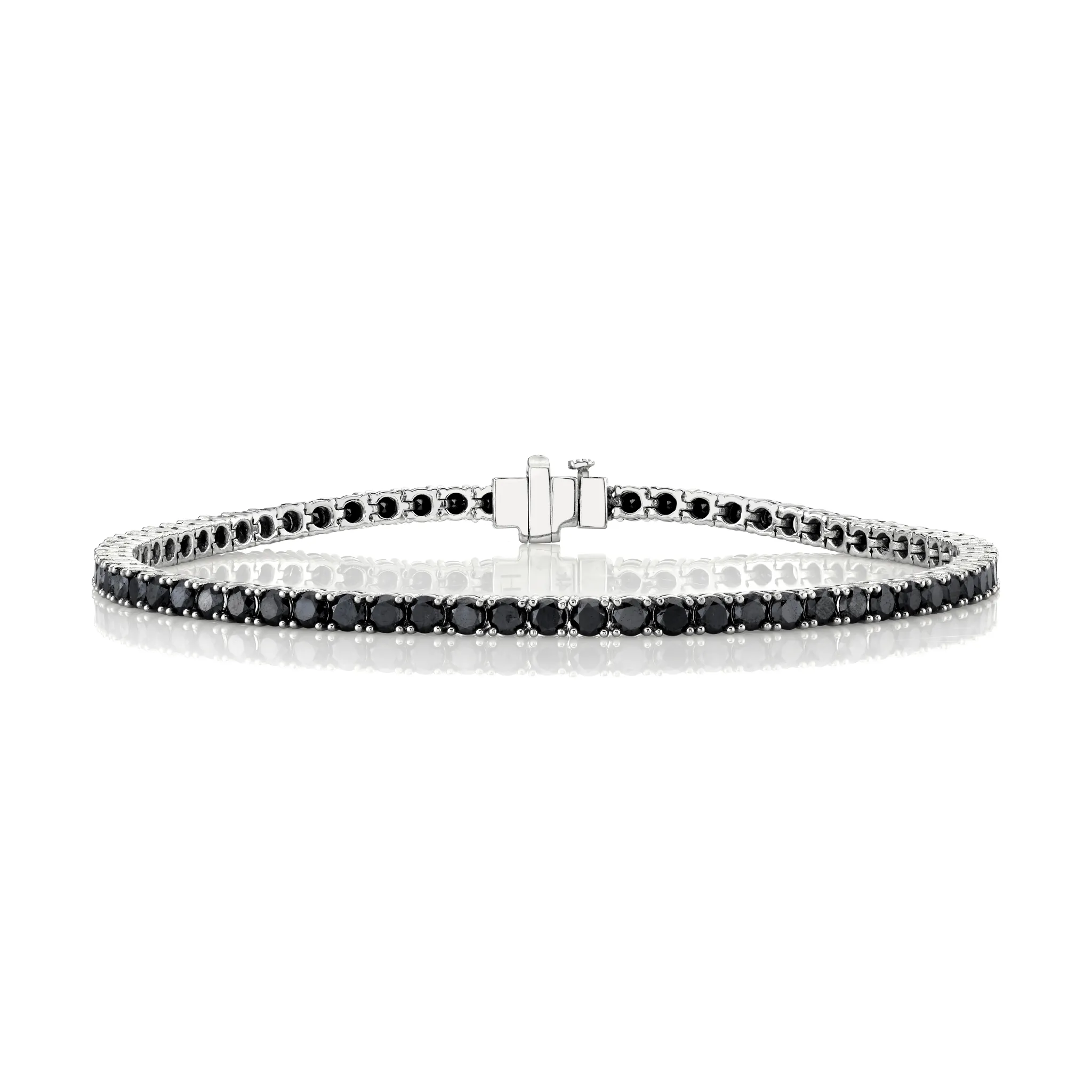 Black Diamond Tennis Bracelet for Men