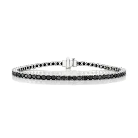 Black Diamond Tennis Bracelet for Men