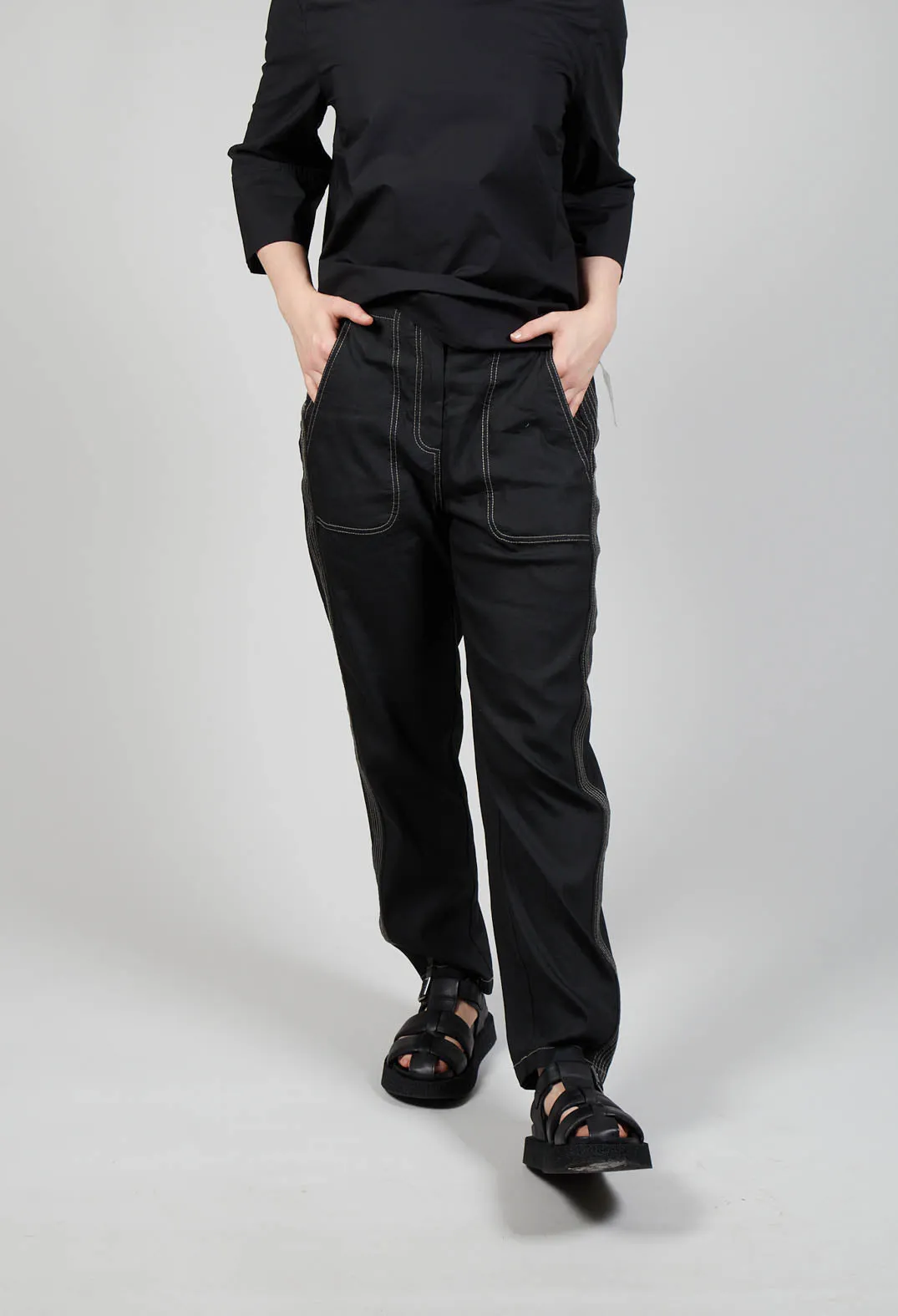 Black Geo Trousers