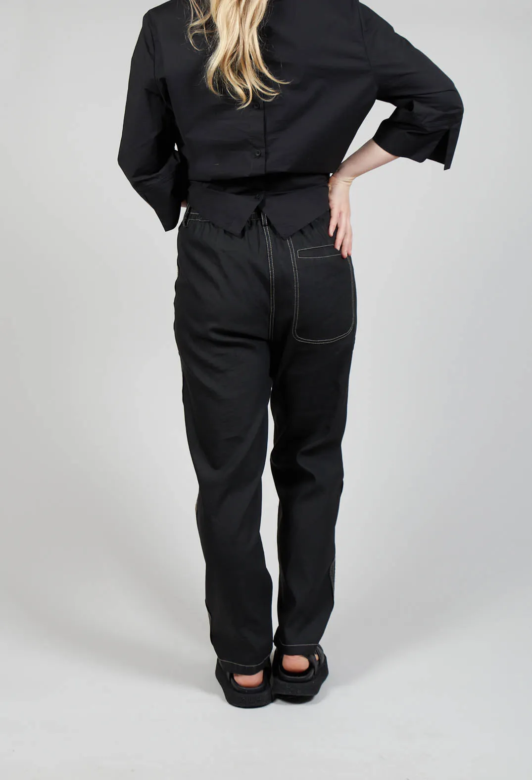 Black Geo Trousers