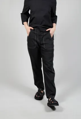 Black Geo Trousers