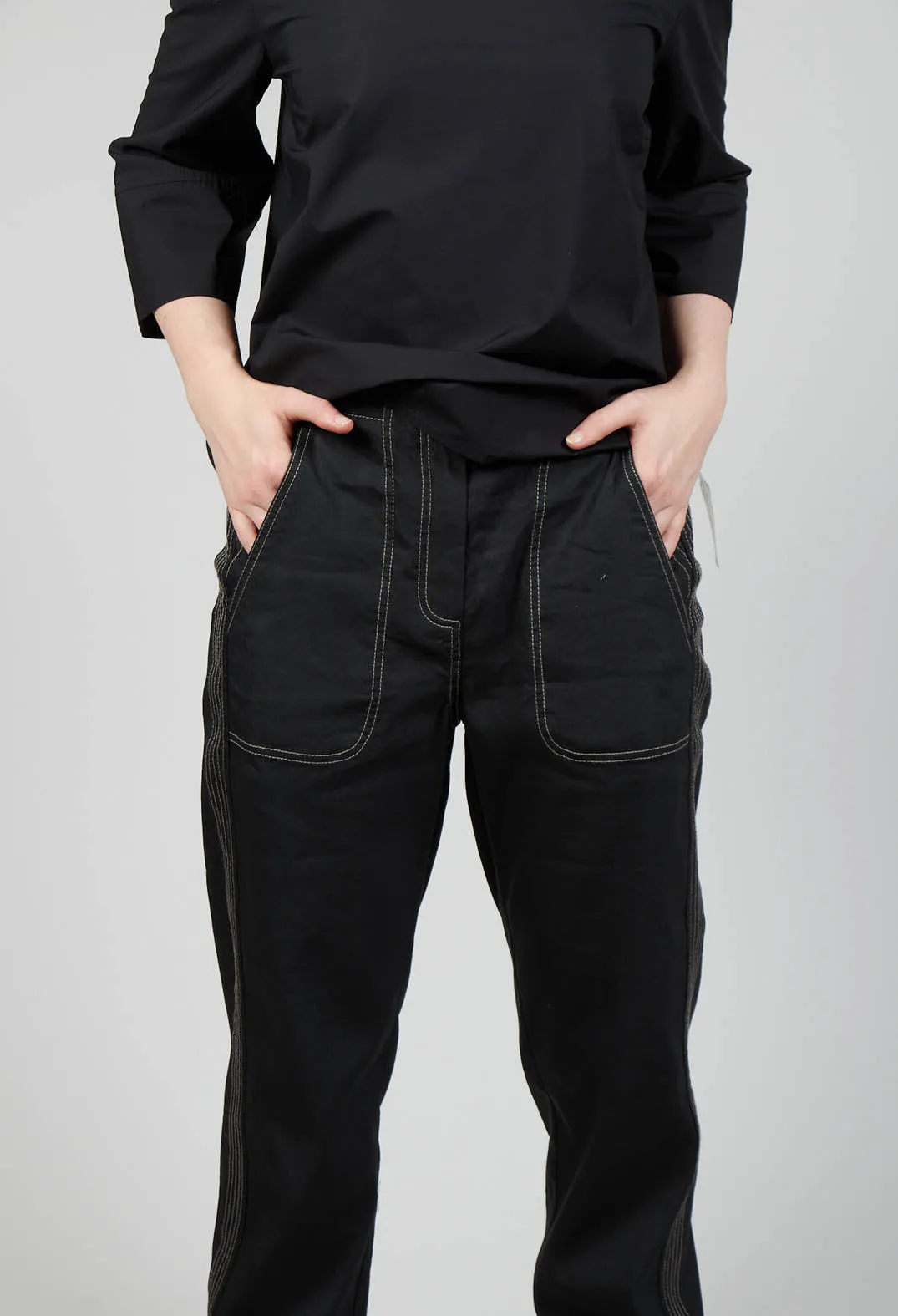 Black Geo Trousers